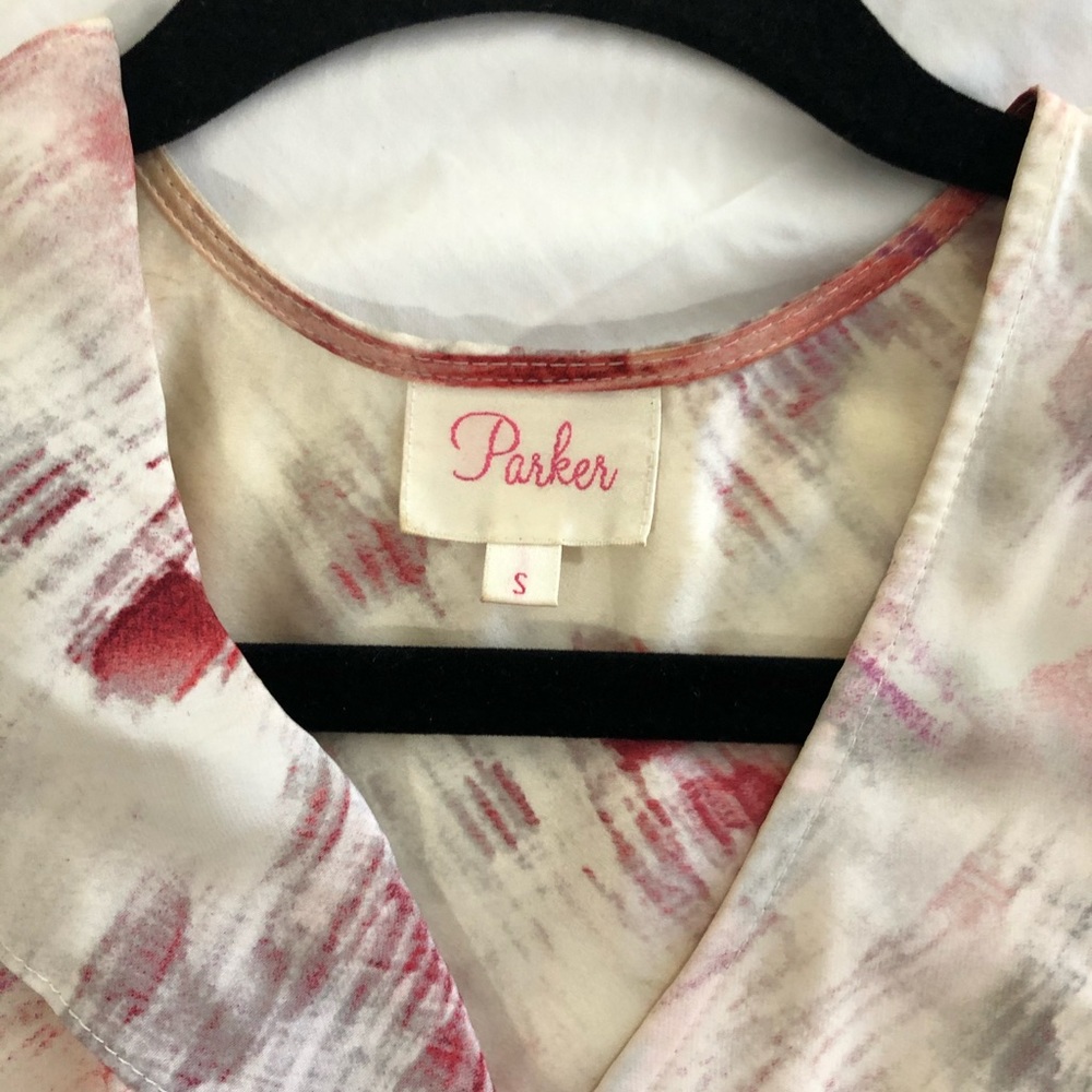 PARKER Pink Ruffle High/Low Dress - Picture 2 of 4
